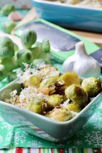 Roasted Brussels sprouts with Parmesan & Garlic