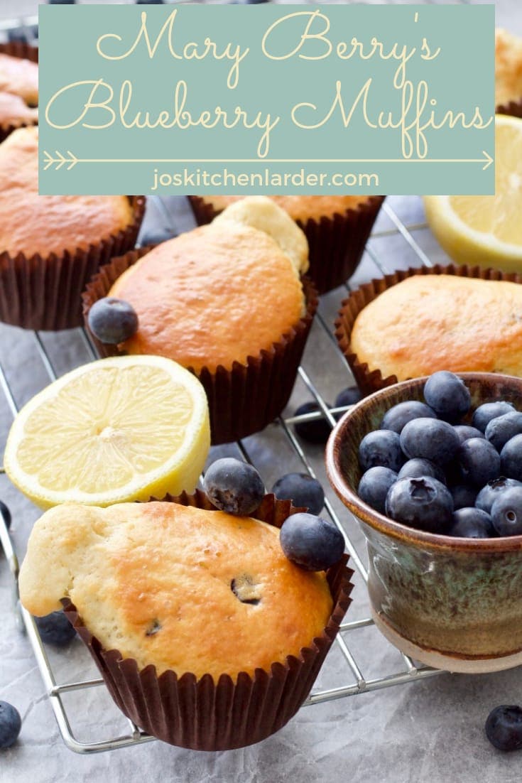 Mary Berry\'s recipe for Blueberry Muffins is my personal favourite. Quick & easy to make they are not overly sweet and perfect for lazy weekend breakfast, as a snack or just because! They are the best slightly warm with cup of milky coffee. Heaven! #maryberry #blueberrymuffins #breakfastmuffins #easyrecipe